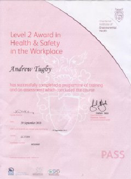 Our Health and Safety Certificate